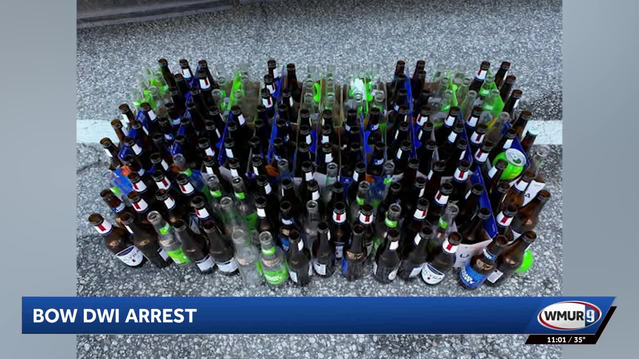 Driver arrested in Bow after 170 beer bottles found in truck, police say