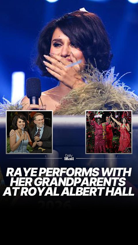 Raye performs alongside her grandparents in heartwarming scenes