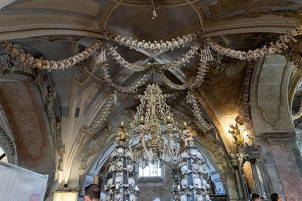 Inside the eerie 626-year-old chapel decorated with the bones of 40,000 ...