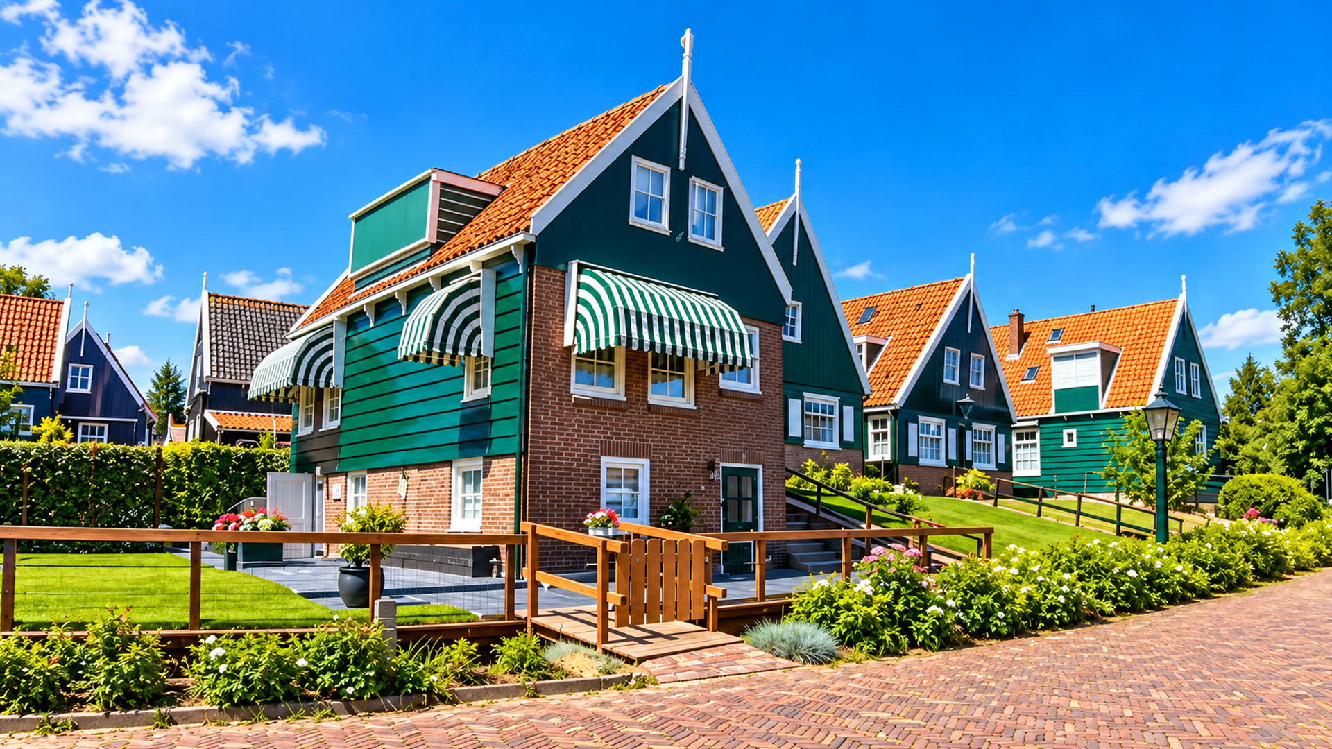 The Dutch island village filled with traditional wooden houses (4K)