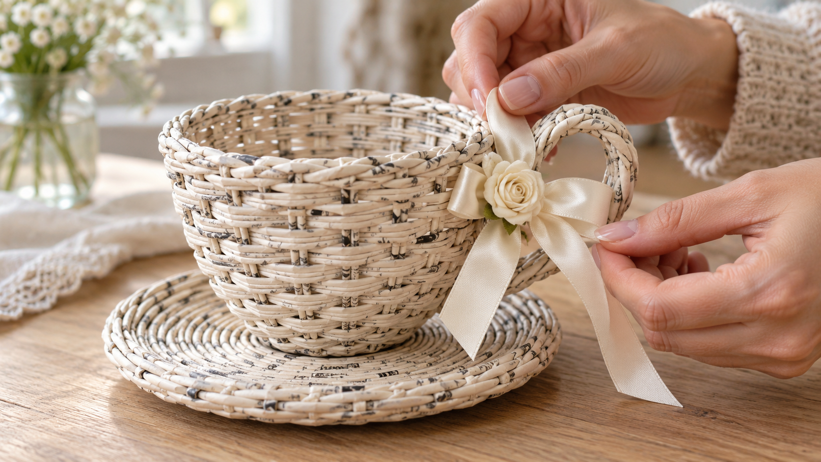 How to make a paper teacup and plate