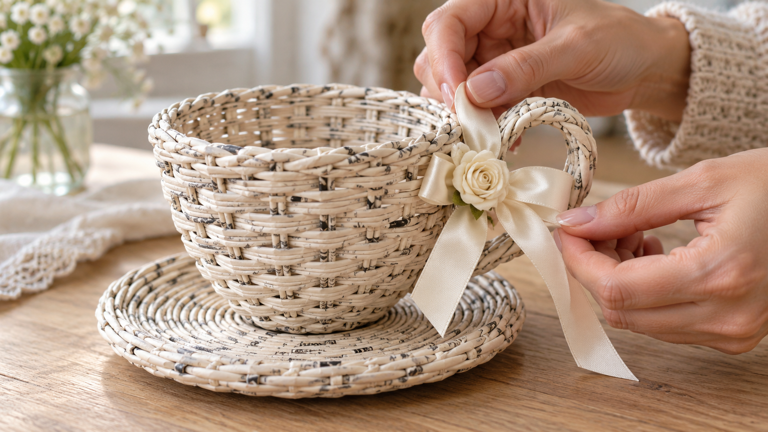 How to make a paper teacup and plate