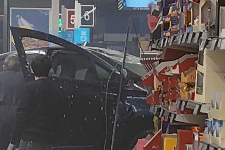 Man dies after car ploughs into Lidl supermarket with children left ...