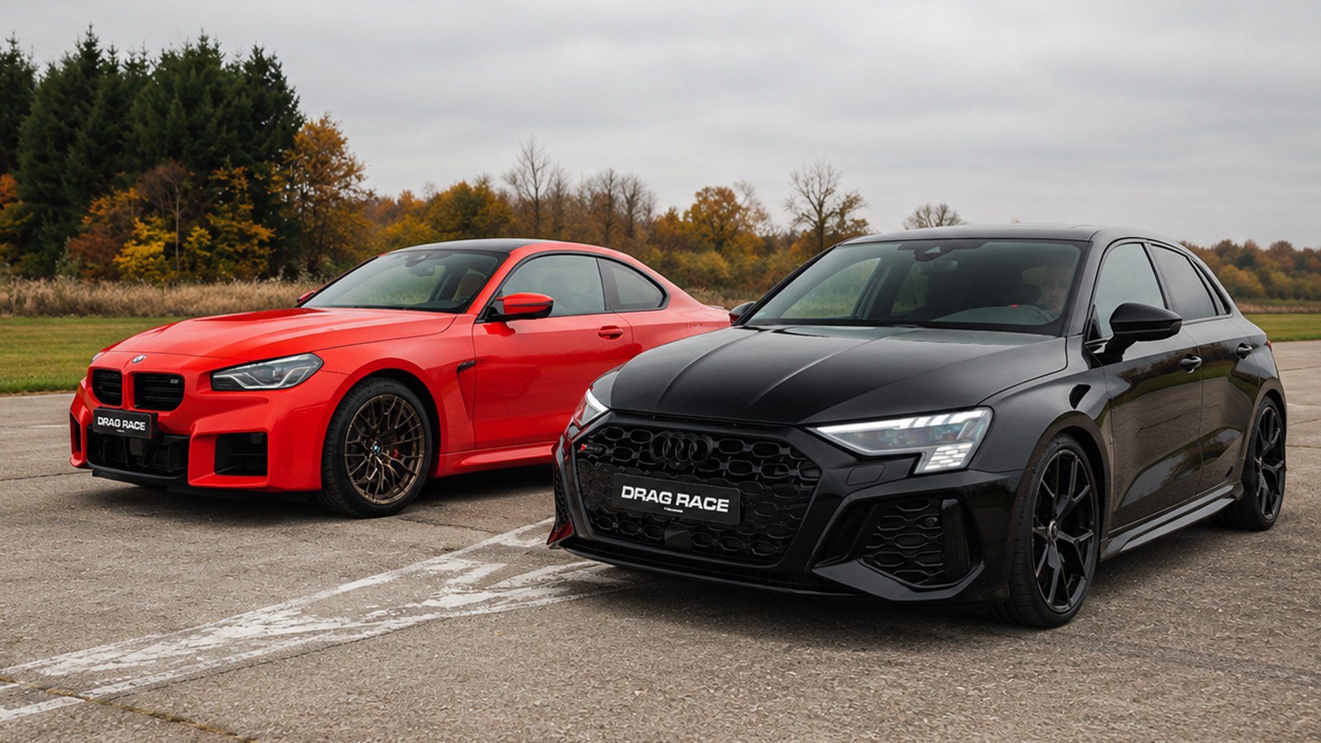 BMW M2 tritt im drag race gegen Audi RS3 an