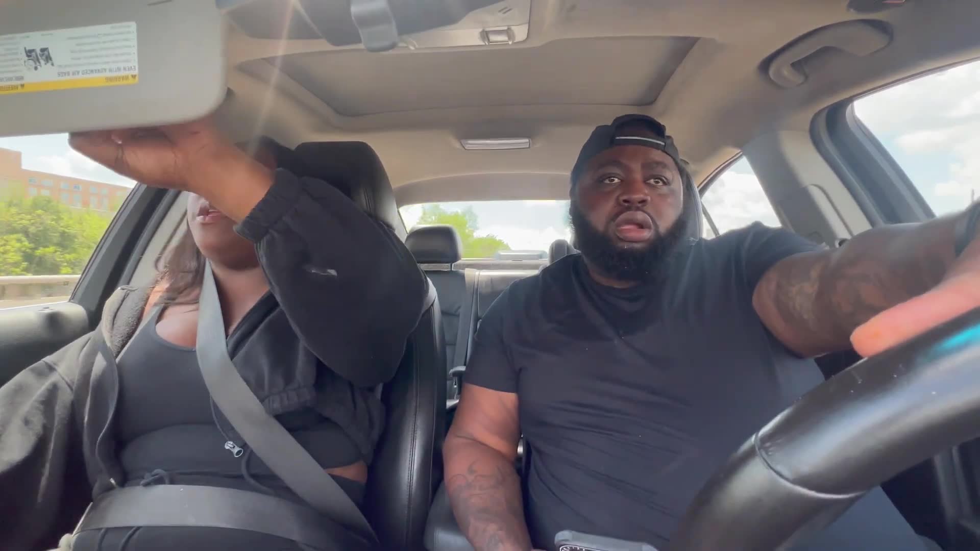Wife telling me to calm down during my road rage prank