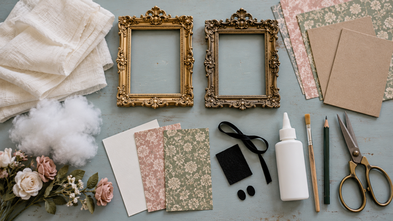 How to make framed fabric ghosts for Halloween