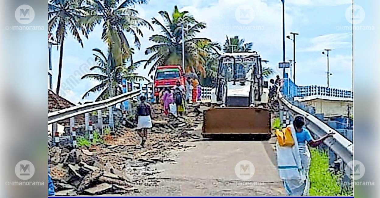Repair work begins on approach road of Champakkulam bridge in Alappuzha