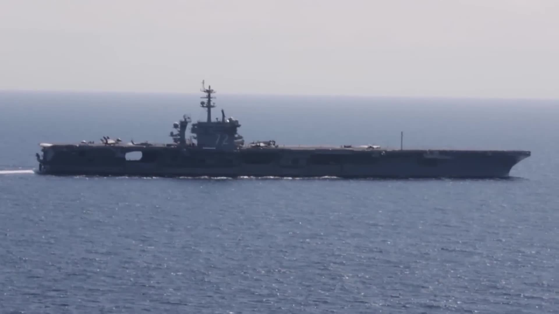 Iranian commanders test the USS Abraham Lincoln at sea
