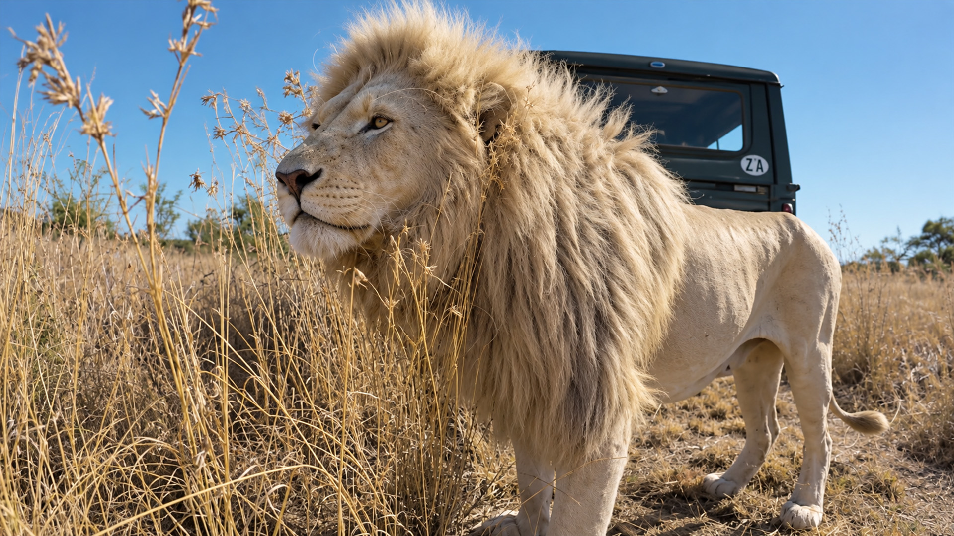 This lion loves something most people would never expect