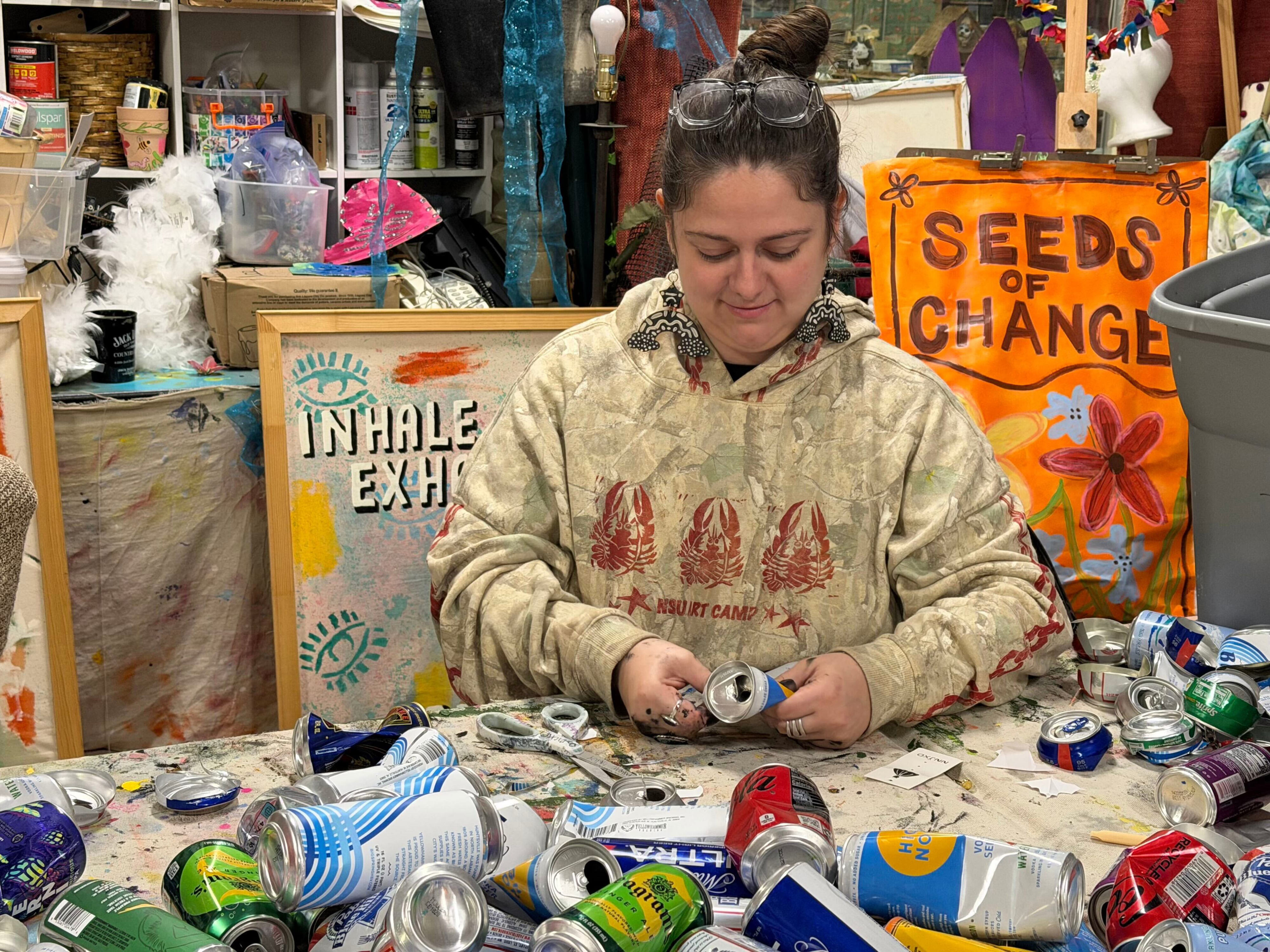 Huntsville artist creates 20-foot interactive art installation for ...