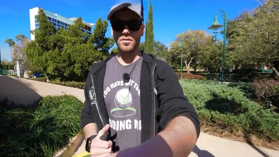 Disney mini golf match at a fun course