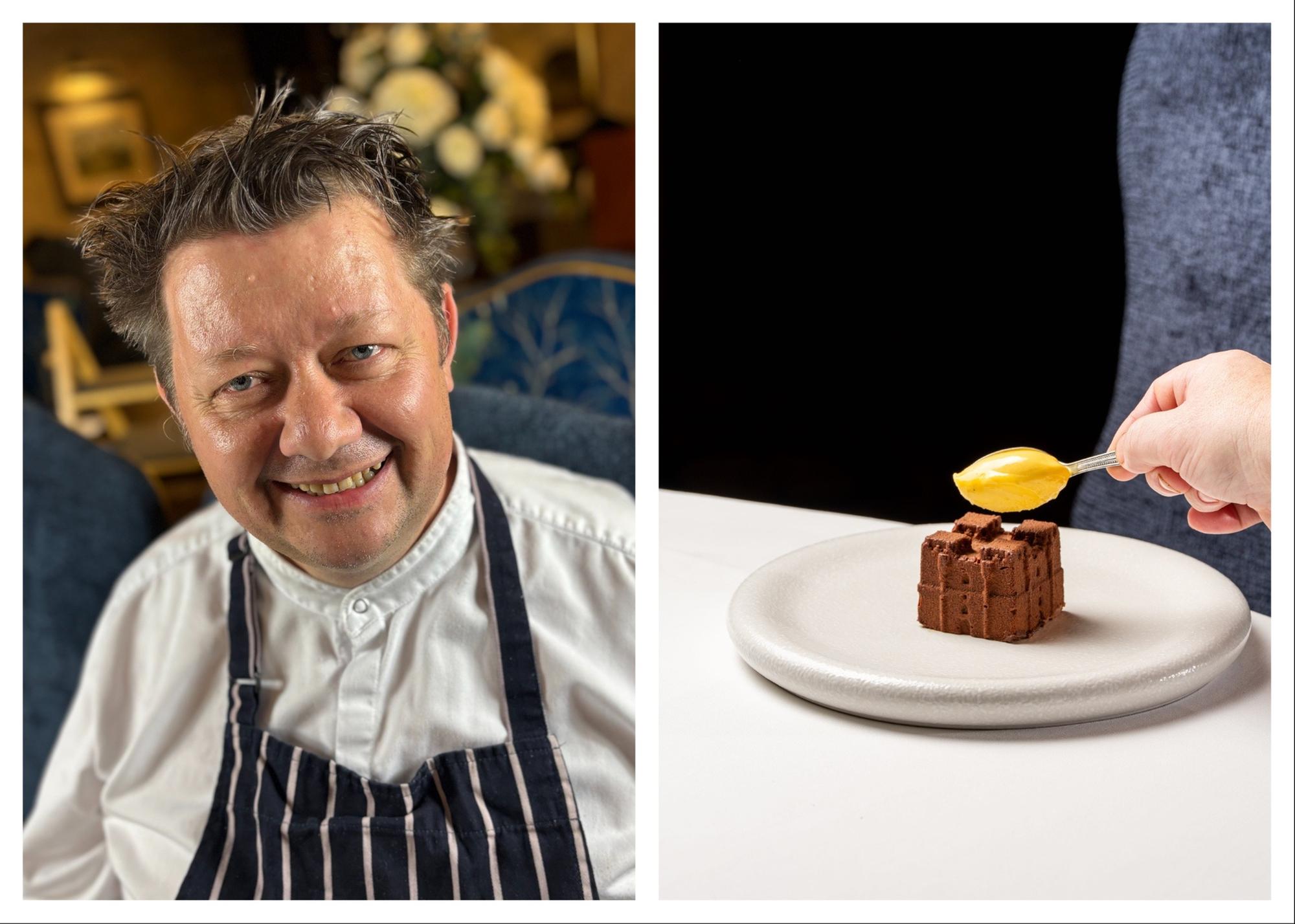 Northumberland chef creates edible chocolate version of historic castle
