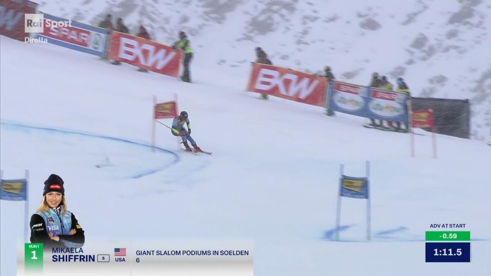 Shiffrin si butta via nella seconda manche: era prima, chiude settima
