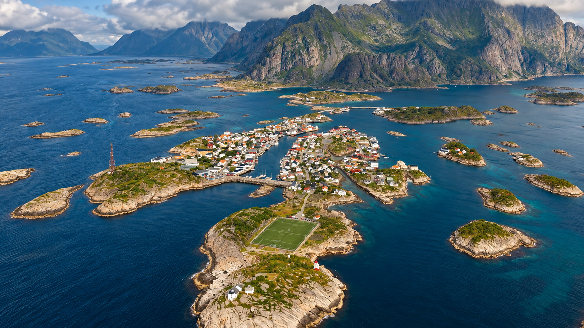 A remote island village beneath Norway's giant sea cliffs