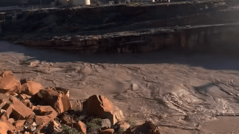 San Juan River running high in southeastern Utah after heavy rain in ...