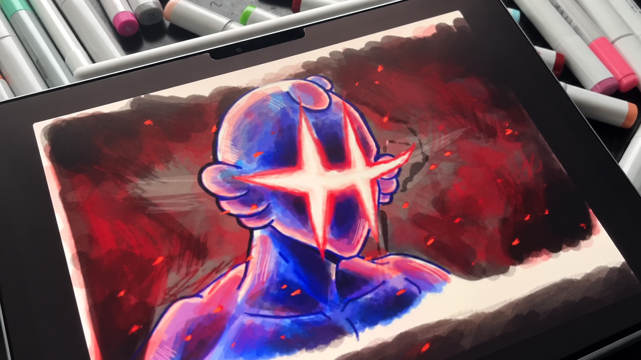 Artist turns terrible digital sketch tools into amazing masterpieces