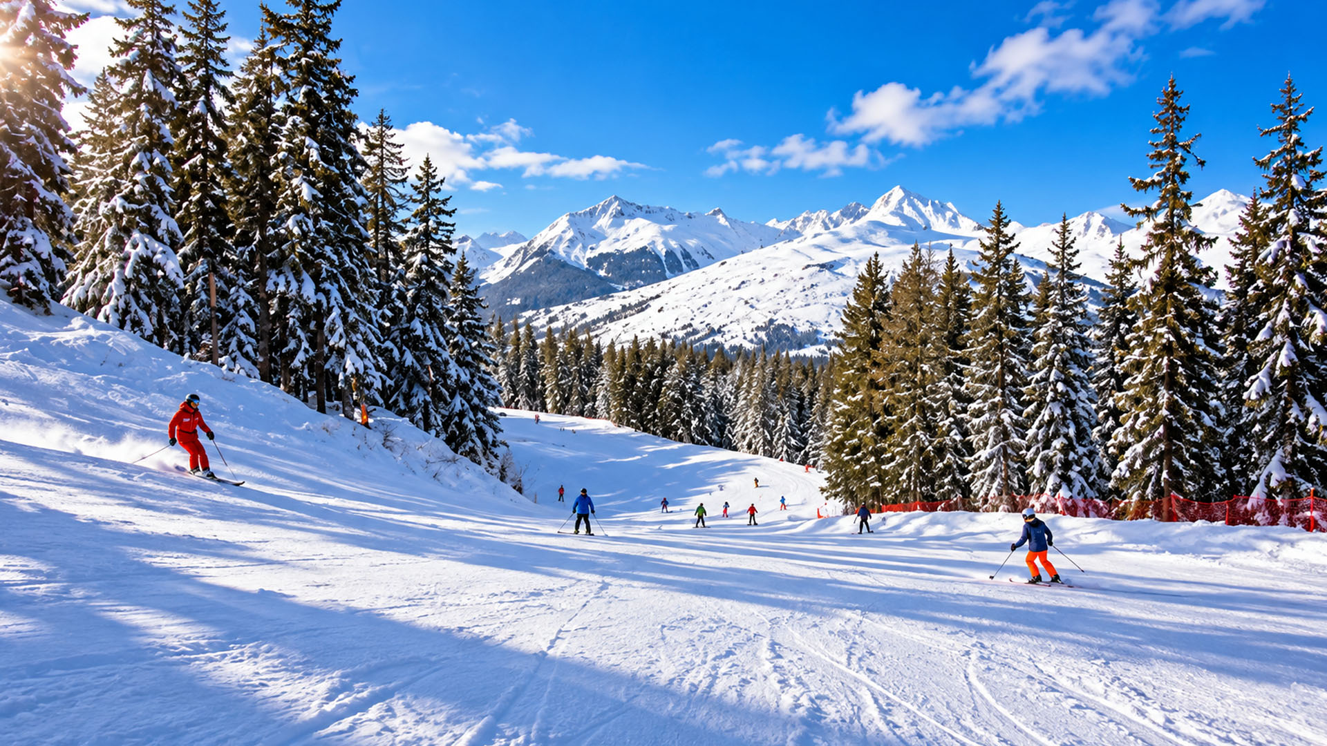 What is it like skiing beneath these giant alpine peaks?