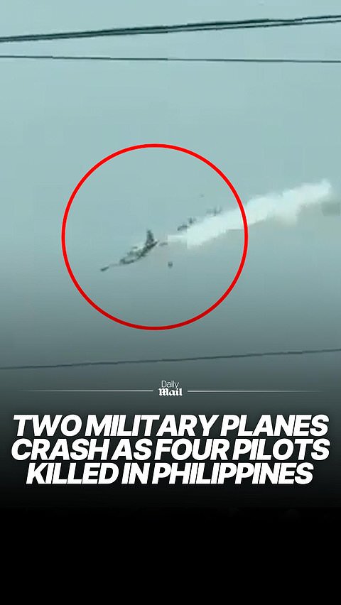 Two military planes crash as four pilots killed in Philippines