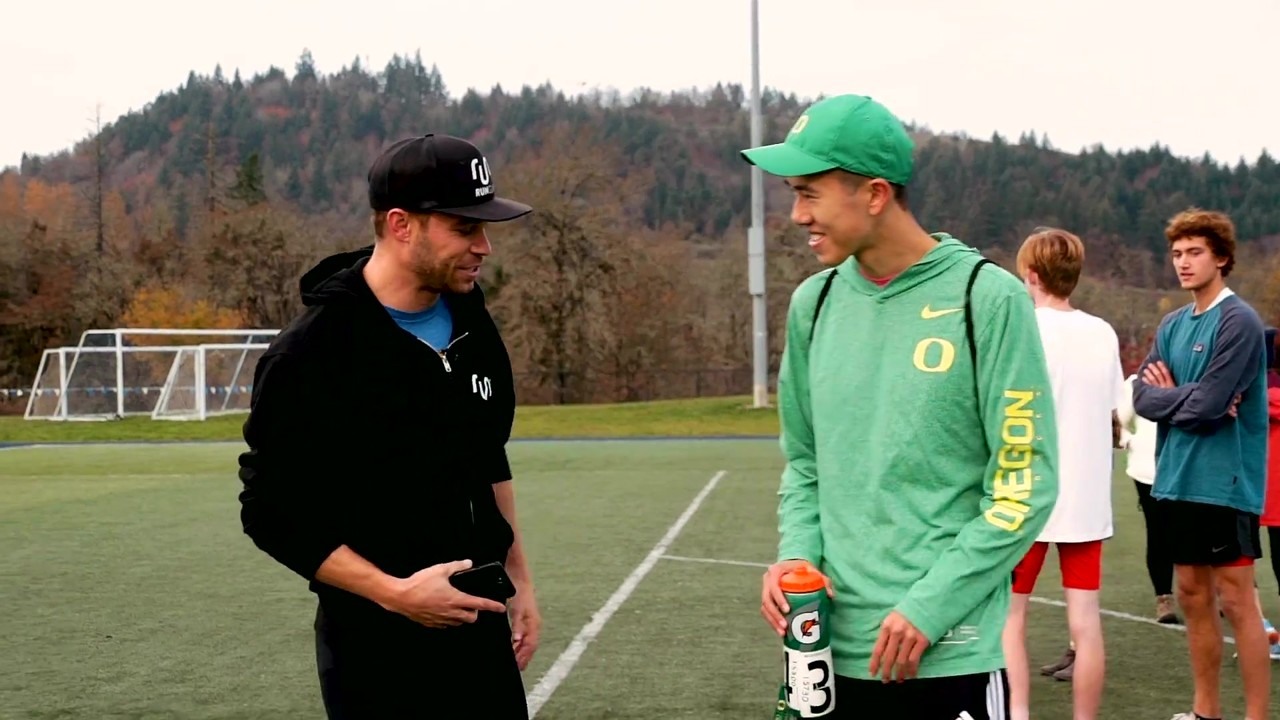 Nick Symmonds plays hide and seek at Oregon State cross country meet