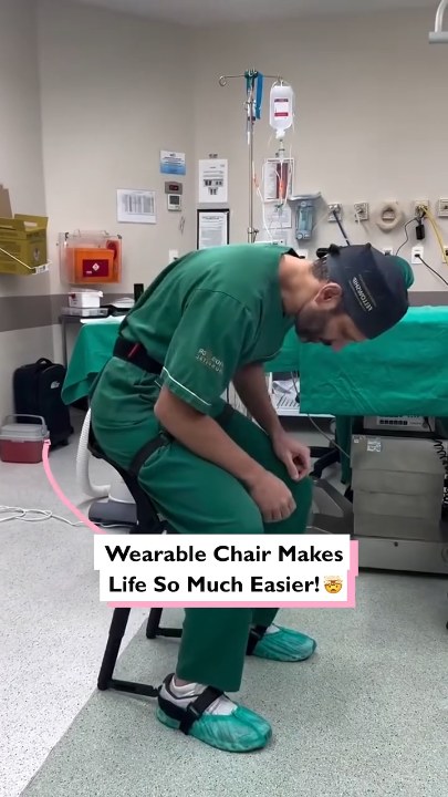 Wearable chair so you can sit down anywhere
