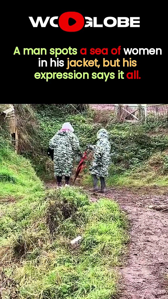 Confused man notices a surprising fashion trend while shopping