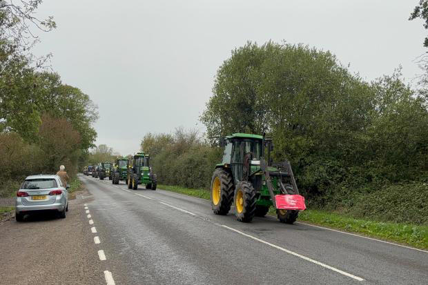 More than 100 tractors join Hampshire charity run for Fire Fighters Charity