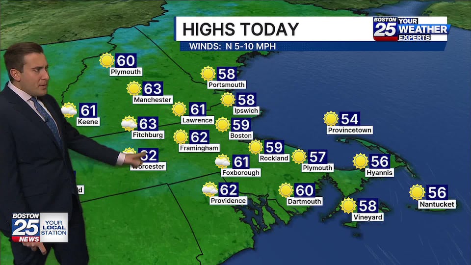 Boston 25 weather: Saturday morning forecast