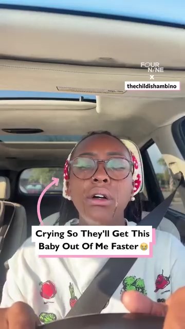 Crying so they'll get this baby out of me faster