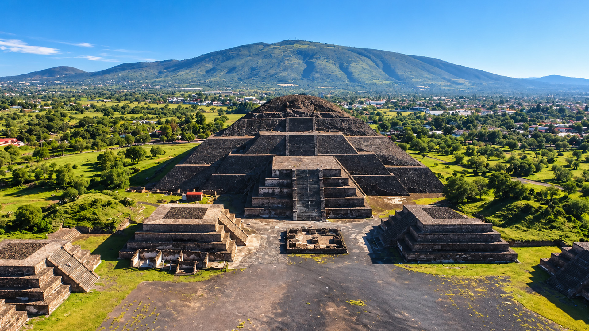Mexico's ancient pyramid beneath a mountain range