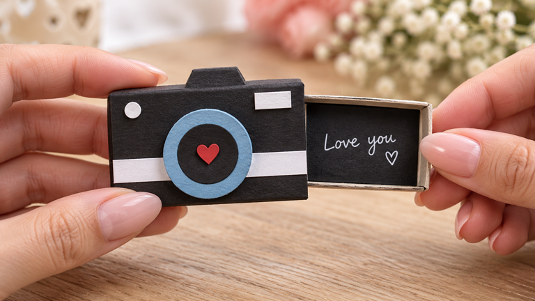 How to make a matchbox camera with a secret note