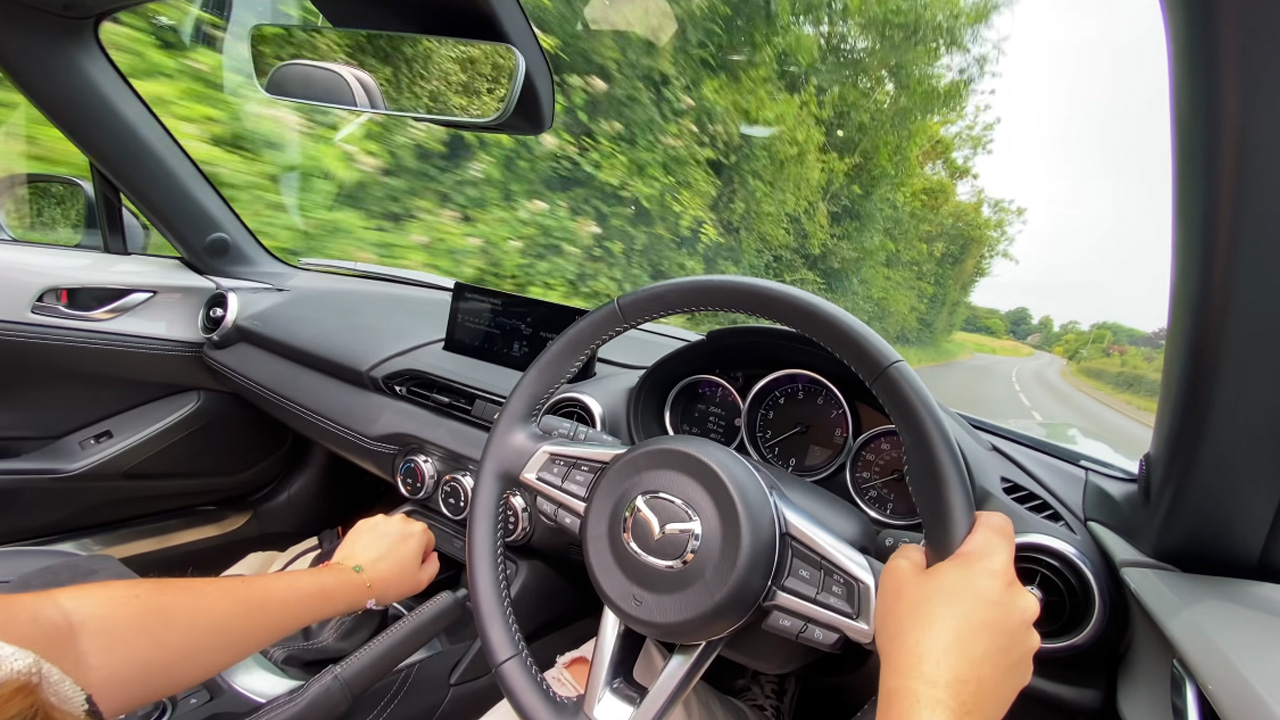 Secret Cockpit Track Mode Button Unlocks Pure Mazda MX5 Drifting