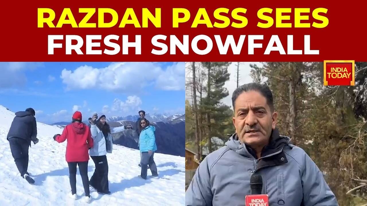 Fresh Snowfall Hits Kashmir Reaches, Temperatures Dip; Razdan Pass ...