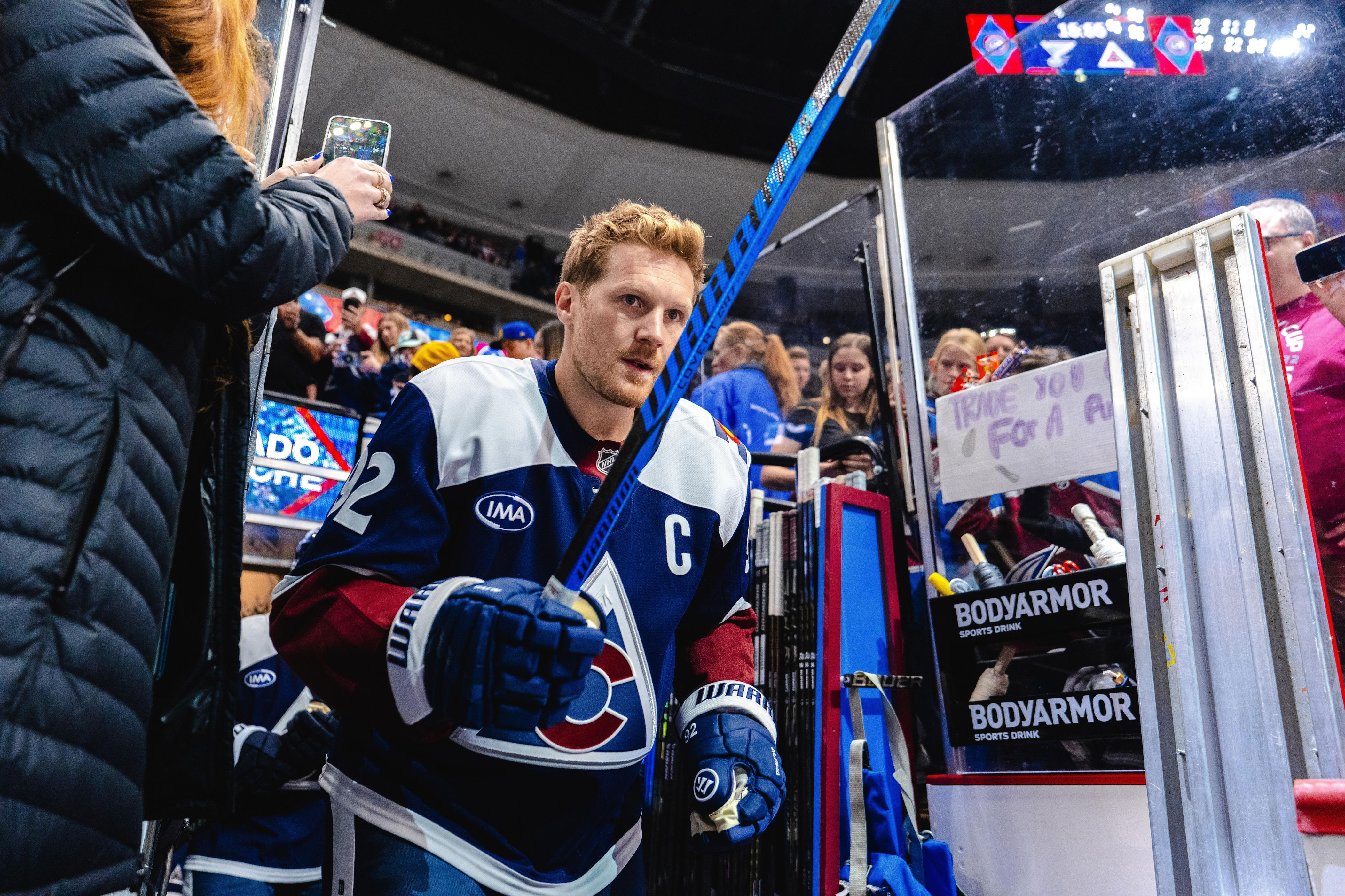 Morning flurries: Landeskog from the driver’s seat
