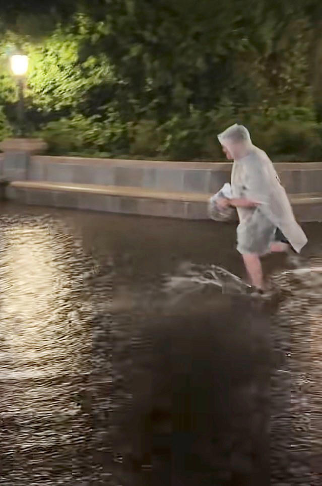 Freak floods hit Disneyland as guests left scrambling for higher ground ...