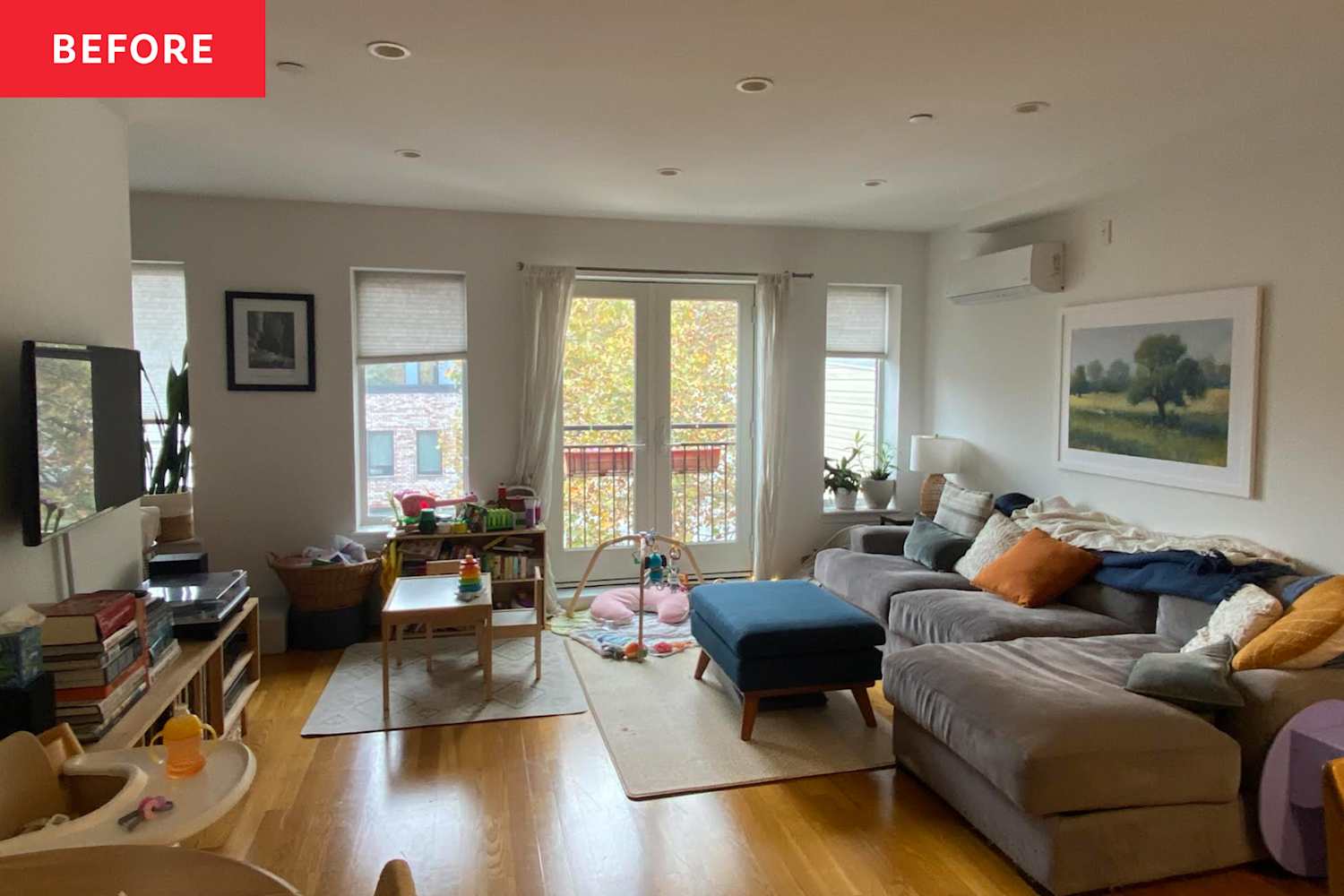 A designer's layout hack created two new rooms in a cramped NYC home