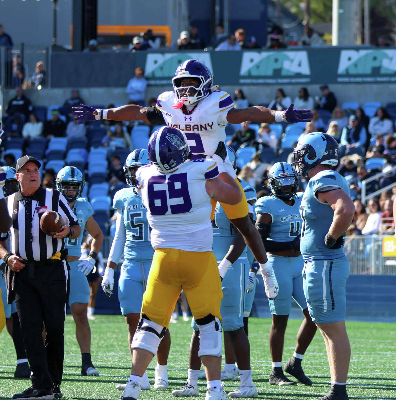 We're here and we're real: UAlbany football ends URI's home win streak