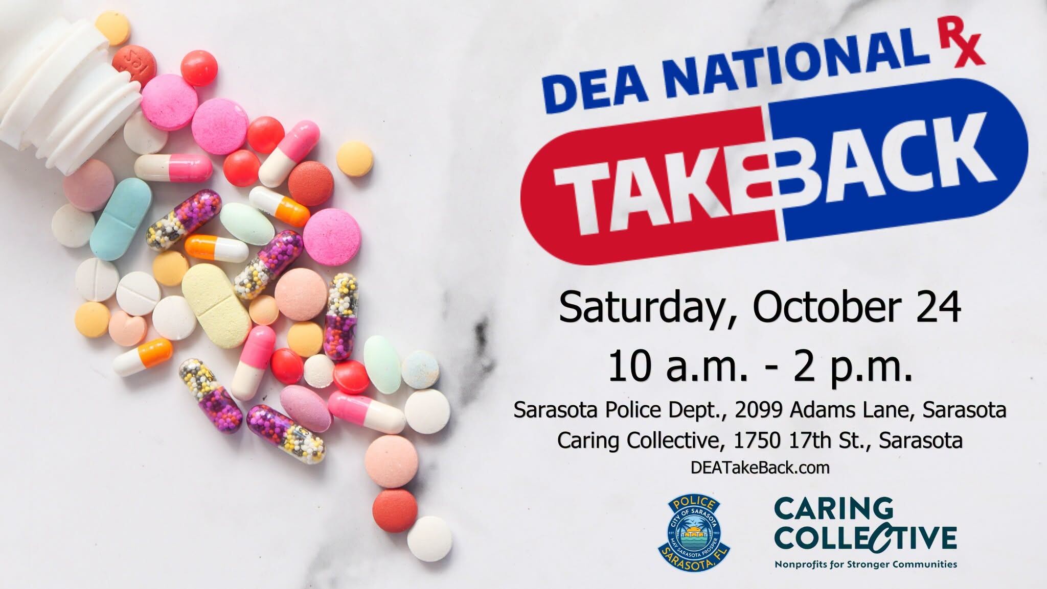 Sarasota and Venice police host DEA prescription drug take back day