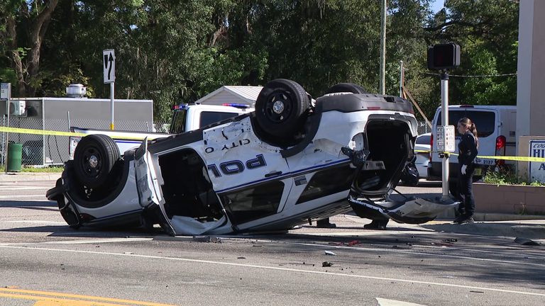 HART bus driver cited after Tampa police cruiser flips over in crash: TPD