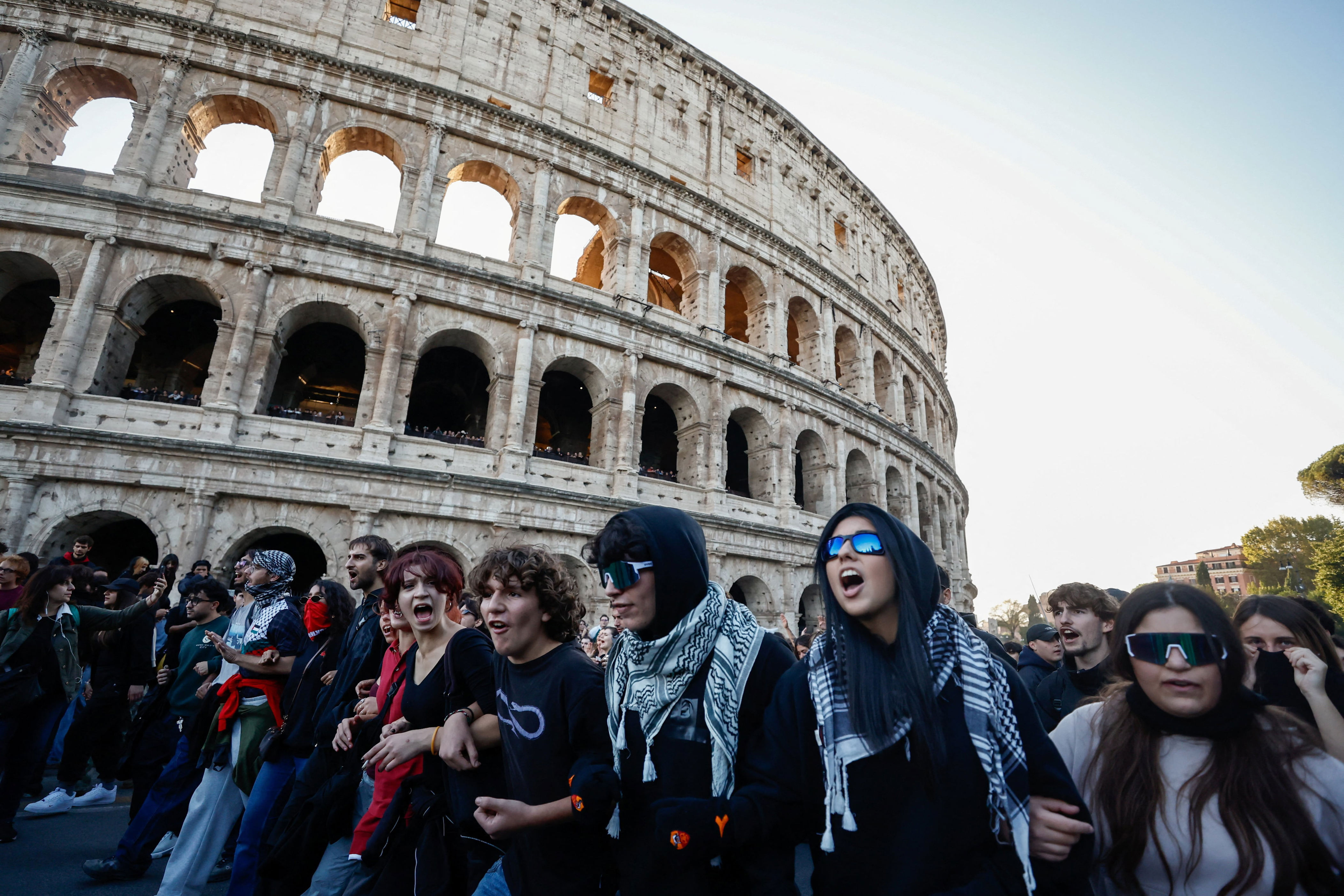 Italy protests spread nationwide, Colosseum breached