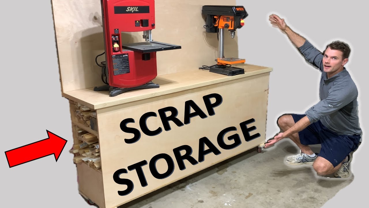 Scrap storage and a workbench for my shop