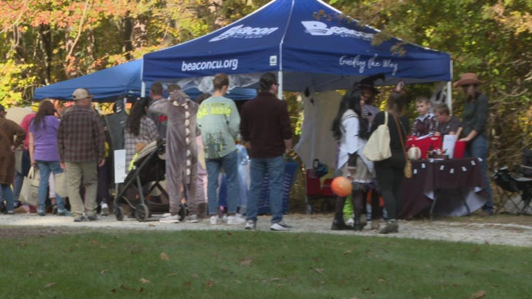 Fifth annual trick or treat trails draws families to Swan Lake Resort ...