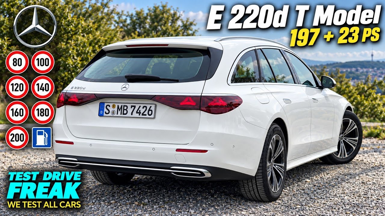 2026 Mercedes-Benz E220d T-Model 197+23 PS test drive | Fuel ...
