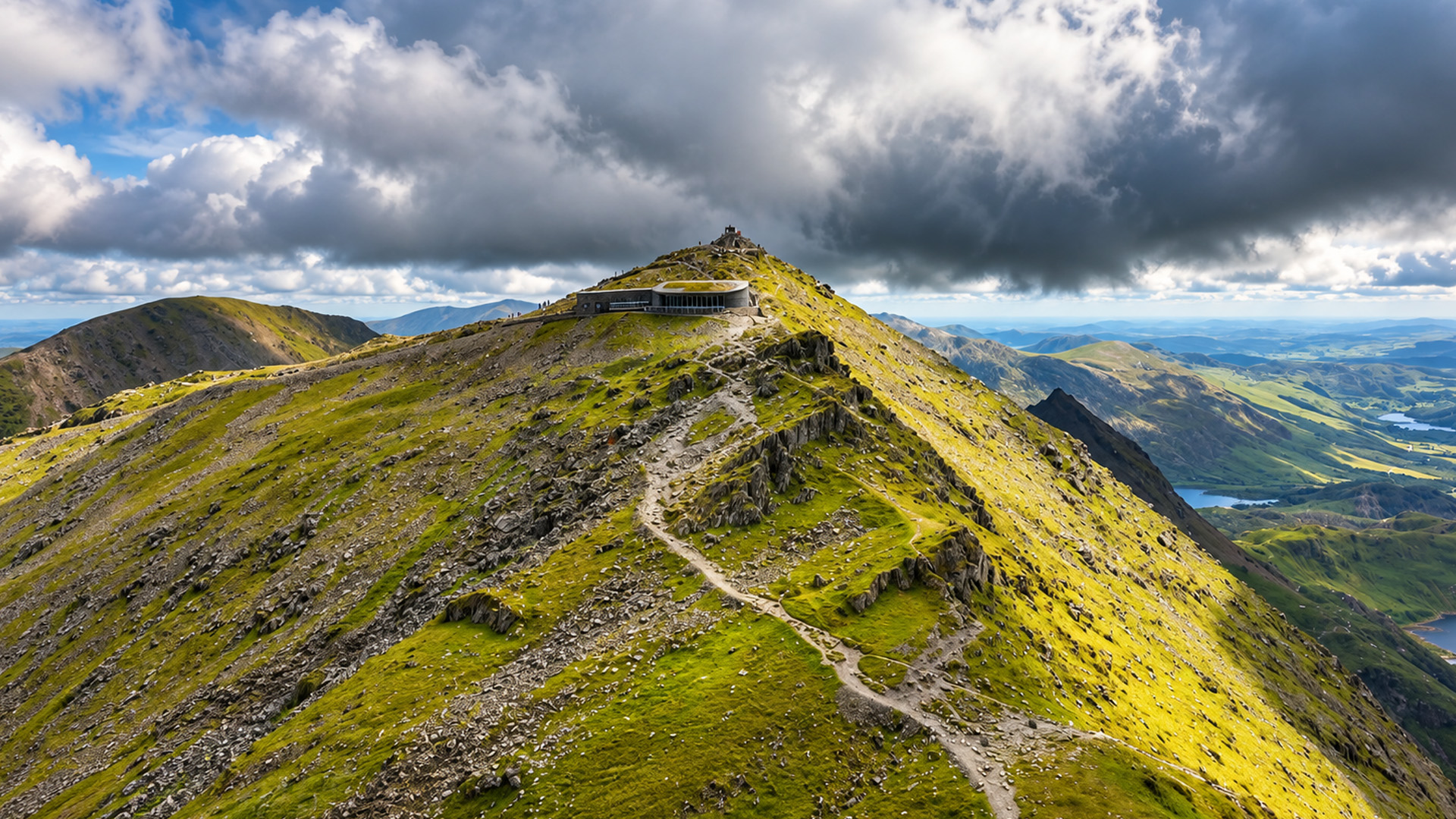 A lonely building near the summit of Snowdon