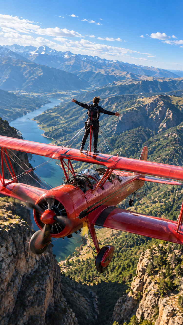 Standing on an airplane wing is absolutely incredible