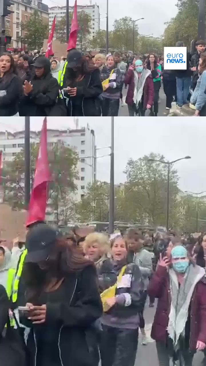 Clashes between French police and protesters after largely peaceful ...