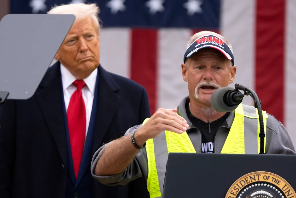 Trump's go-to Michigan auto worker gets a job and the spotlight