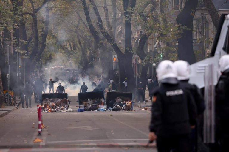 Albanian police fire tear gas as anti-government student protests turn ...