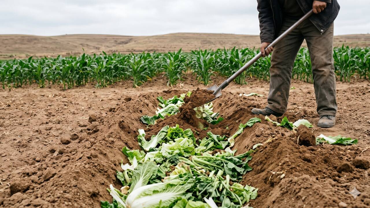 Vegetable waste boosts maize: Buried market scraps lift biomass up to 2 ...