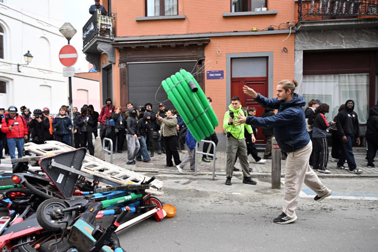 Europe falls under siege as demonstrators battle police, set fires in ...
