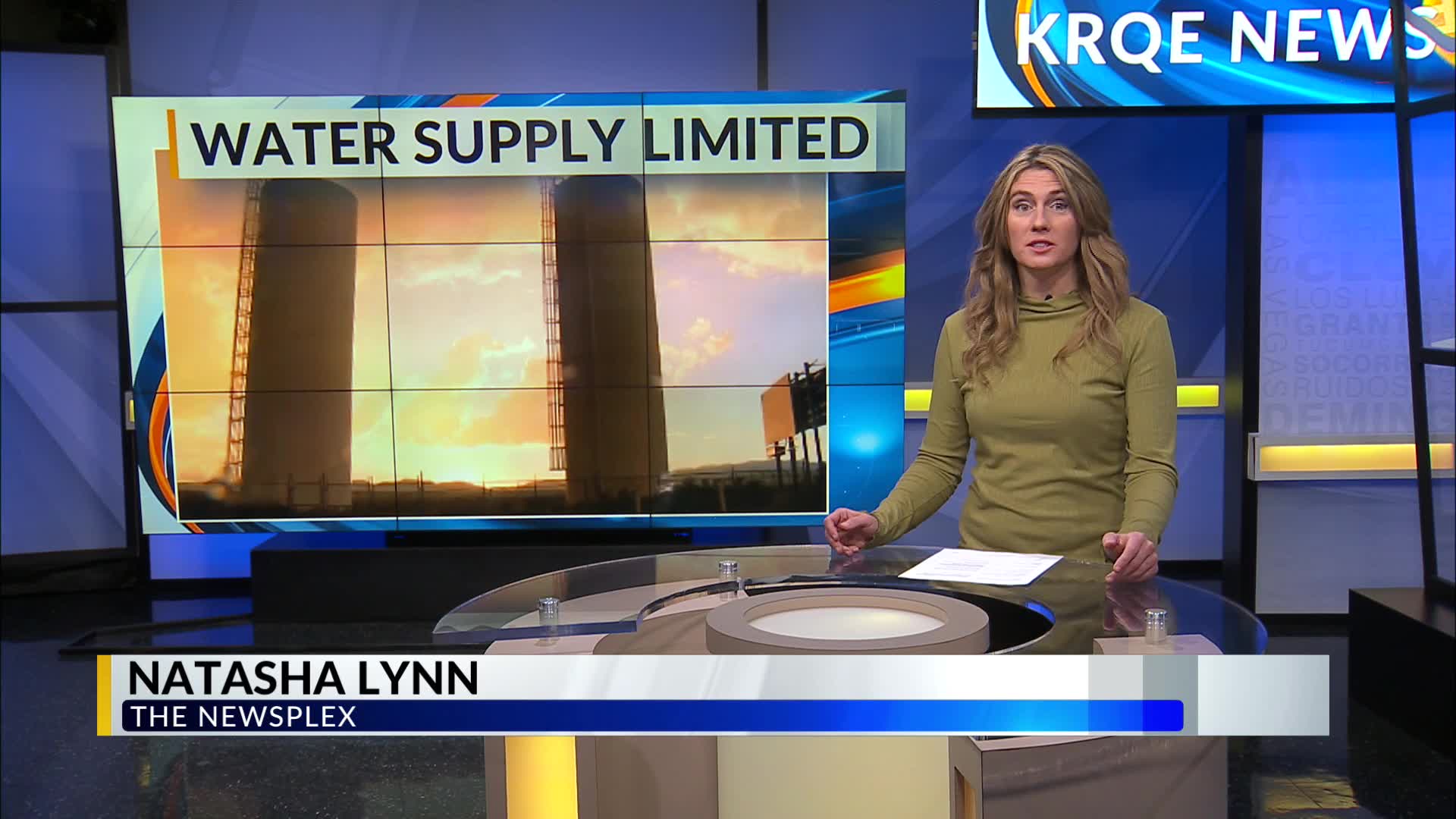 Water storage tank damaged in Socorro County, impacting area's water supply